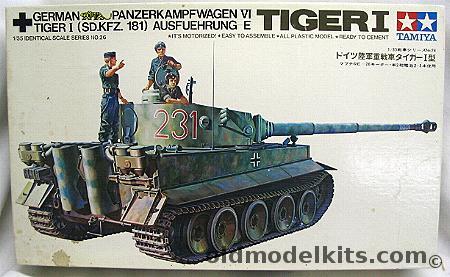 Tamiya 1/35 Tiger I Sd.Kfz 181 Motorized, MT126  plastic model kit